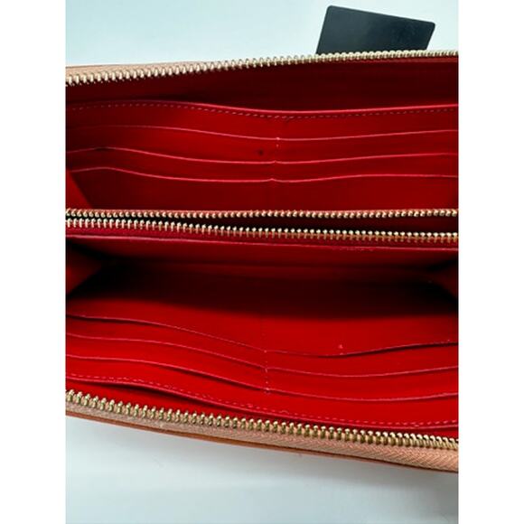 CHRISTIAN LOUBOUTIN‎ Empire Panettone Spiked Zip Around Wallet Orange - Picture 12 of 16